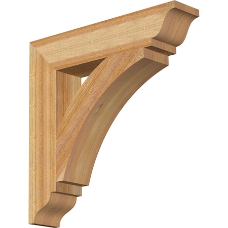 Thorton Traditional Rough Sawn Bracket, Western Red Cedar, 4"W x 20"D x 20"H